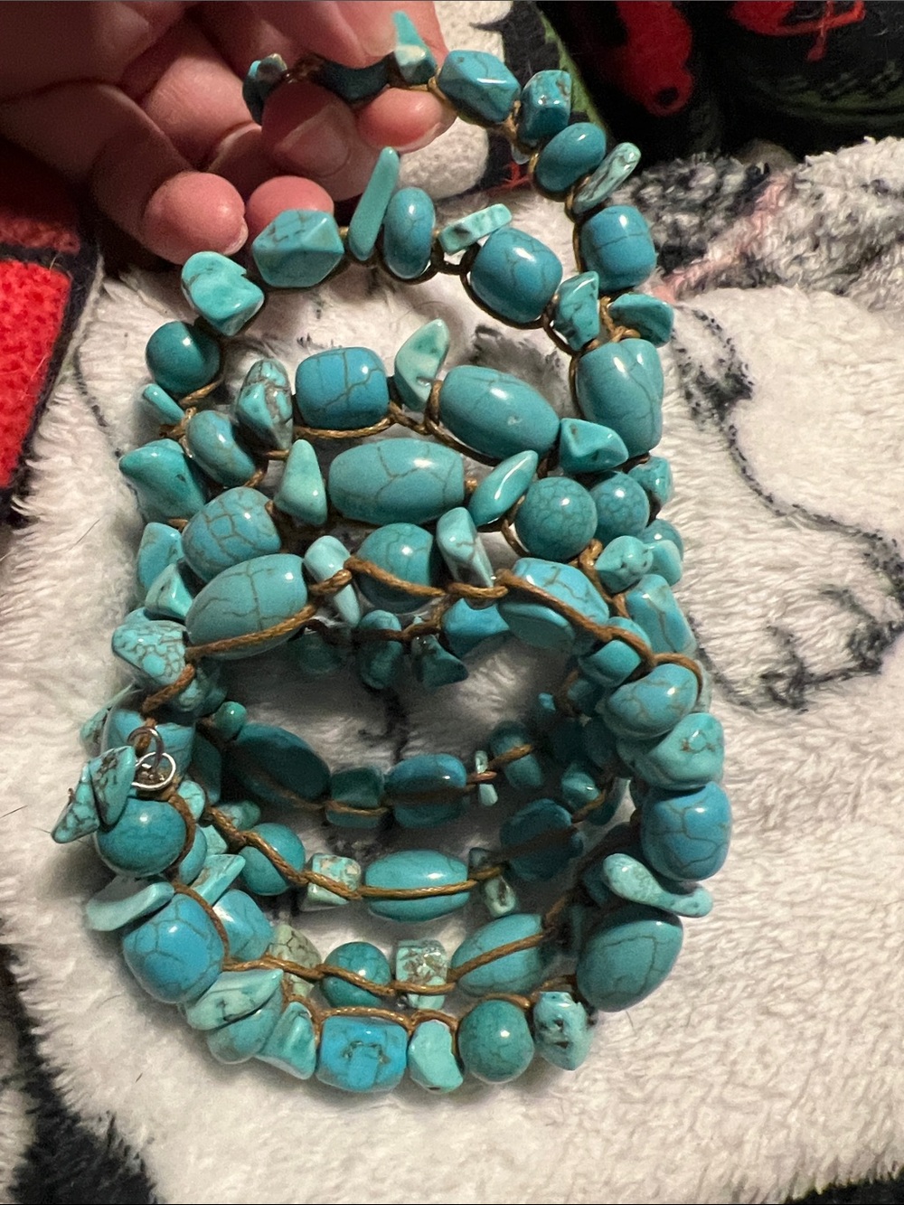 NWOT Turquoise Beaded Wrap Bracelet - Turquoise Color